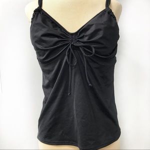 Lands' End sz 12D Black V-Neck Tankini Top